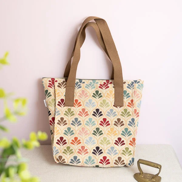 Bolso artesanal con tela de tapicería