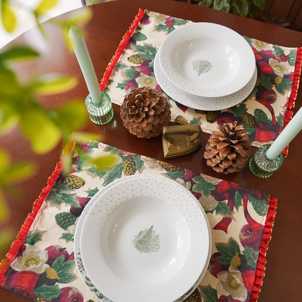 Mantel navideño Acebo