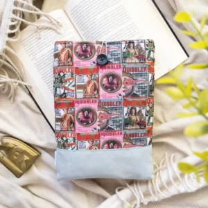 Funda literaria acolchada, hecha a mano, diseñada para proteger tus libros.